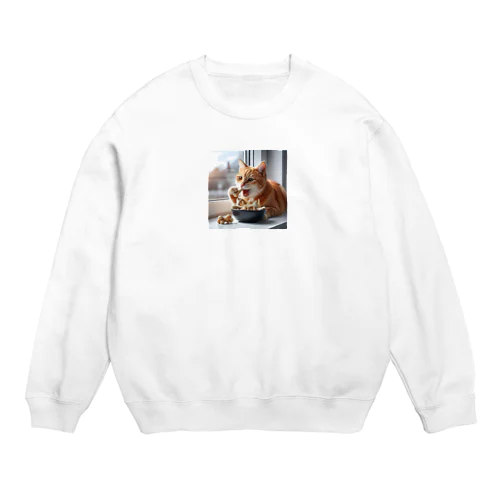 Bones & Cats（骨 & 猫） Crew Neck Sweatshirt