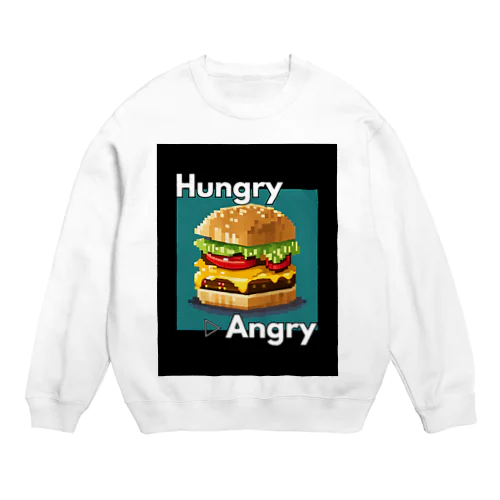 【ハンバーガー】hAngry  Crew Neck Sweatshirt