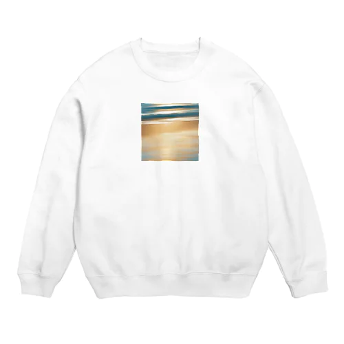 海岸線のイラストグッズ Crew Neck Sweatshirt