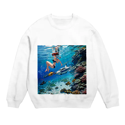 少女と熱帯魚 Crew Neck Sweatshirt