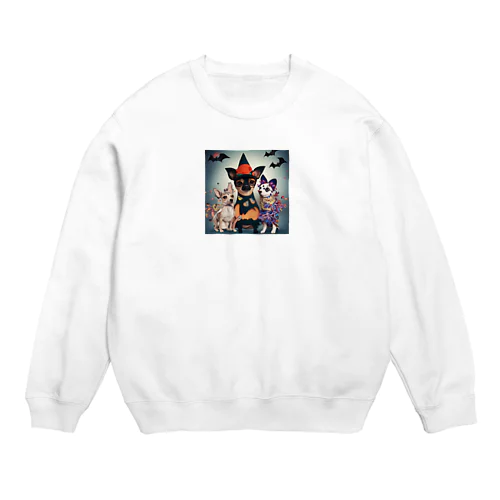 仮装のクリエイティブ！ハロウィン・チワワたち Crew Neck Sweatshirt