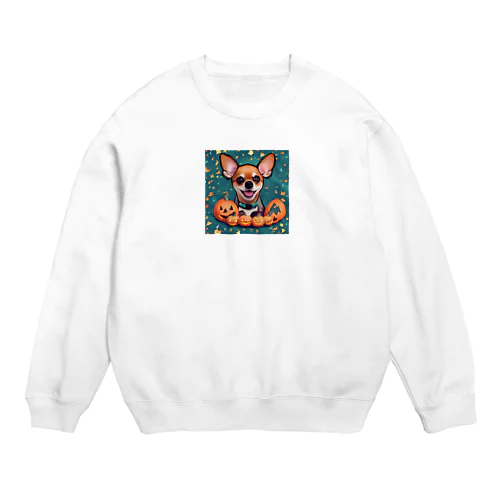 仮装の魔法✨ハロウィンの主役はチワワ Crew Neck Sweatshirt