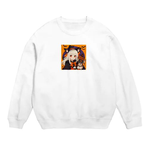 ハロウィンマジック★チワワ魔女のひらめき Crew Neck Sweatshirt