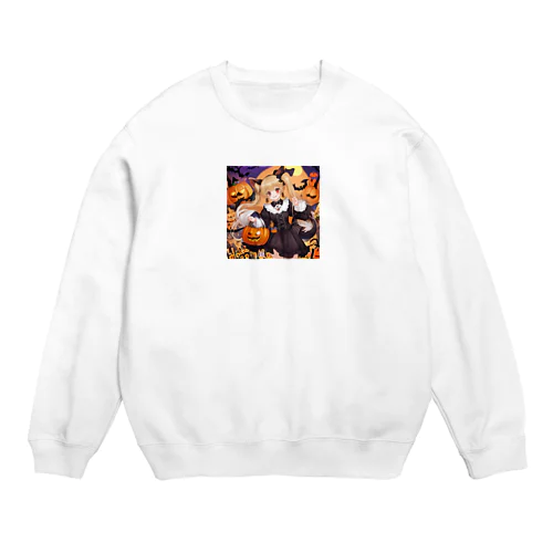 ハロウィンマジック★チワワ魔女のひらめき Crew Neck Sweatshirt