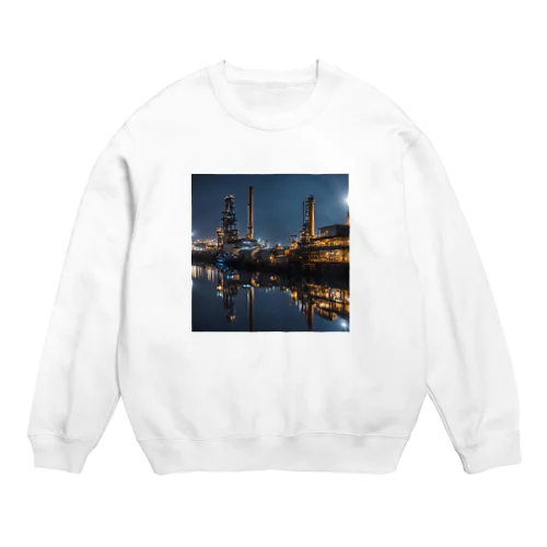 夜景の綺麗な埠頭のグッズ Crew Neck Sweatshirt