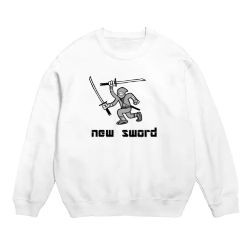 新しい刀が嬉しい忍者 Crew Neck Sweatshirt