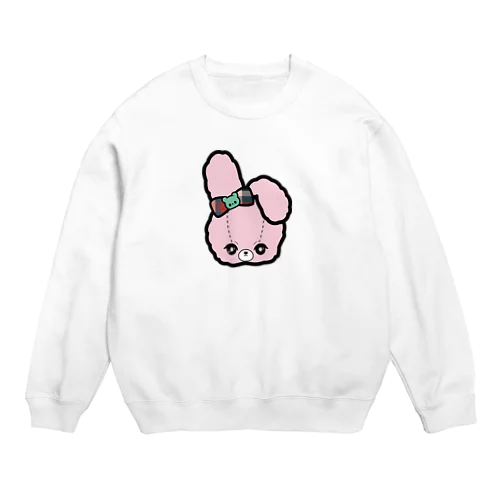 とにかわうさぎ フェイス Crew Neck Sweatshirt