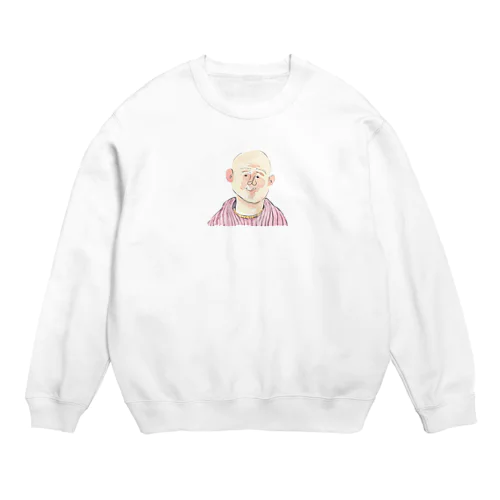 うすら笑いハゲ Crew Neck Sweatshirt