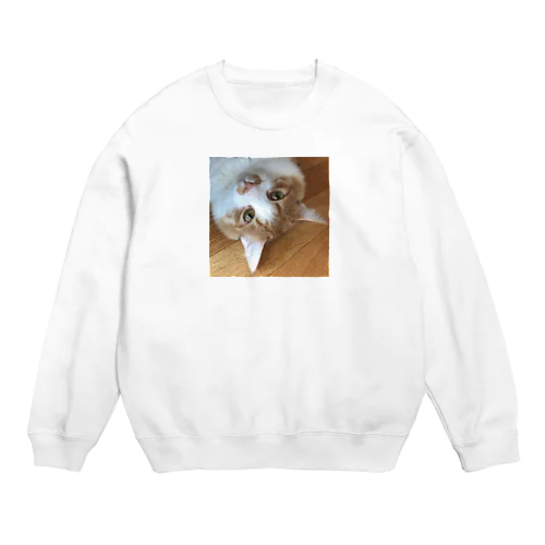 猫の にこくん Crew Neck Sweatshirt