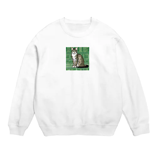 ドット絵のオリエンタルショートヘア Crew Neck Sweatshirt