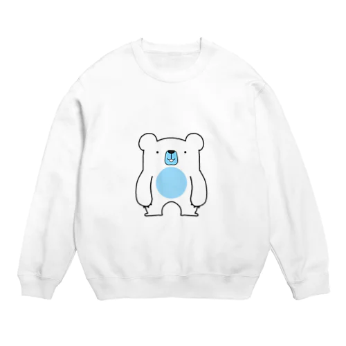 【ぱけぐっず。】しろくまくん Crew Neck Sweatshirt