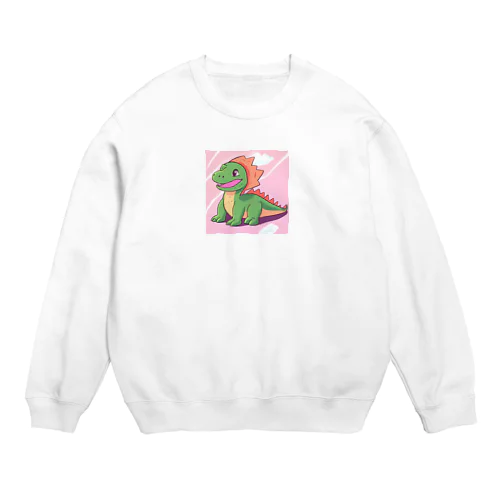 かわいい恐竜のグッズ Crew Neck Sweatshirt