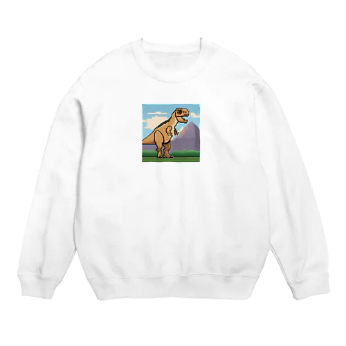 ドット絵　パキケファロサウルス Crew Neck Sweatshirt