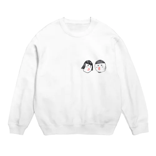 しゅむしゅむ君としゅむしゅむちゃん Crew Neck Sweatshirt