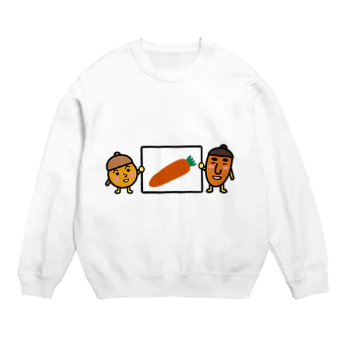 ドングリとにんじん Crew Neck Sweatshirt