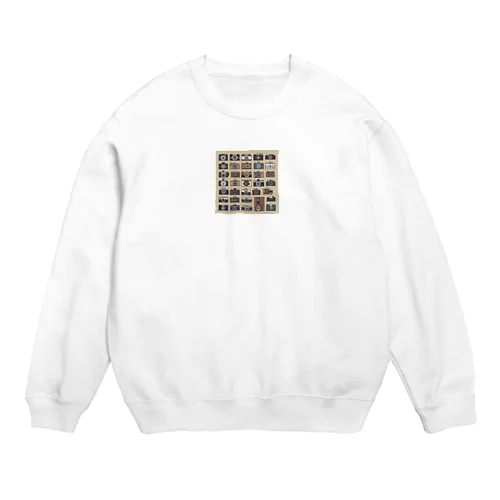 レトロカメラ　ドット絵 Crew Neck Sweatshirt