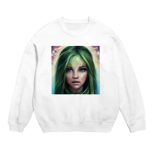 森の少女 Crew Neck Sweatshirt