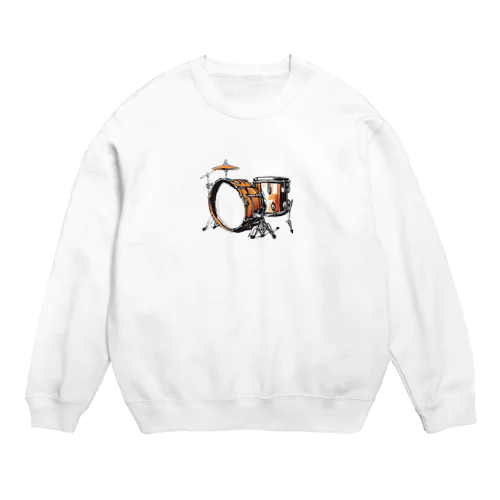 シンプルdrum Crew Neck Sweatshirt