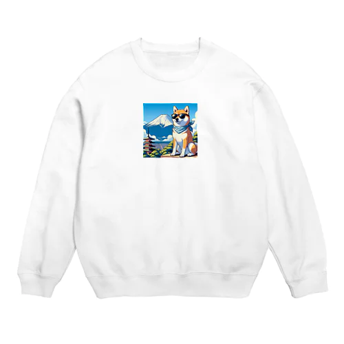 サングラス犬　【銀次郎】 Crew Neck Sweatshirt