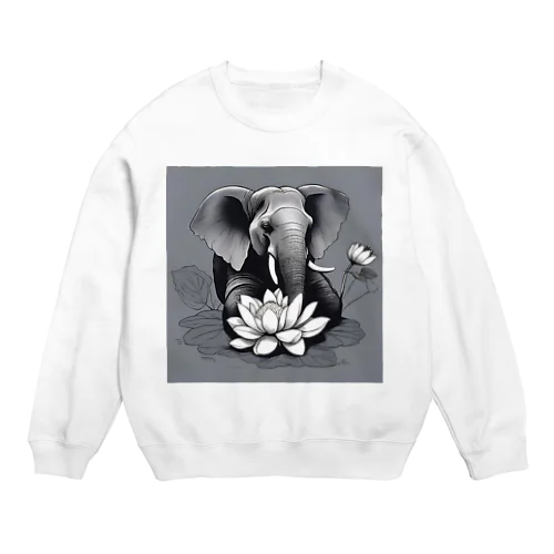 蓮の花と共に Crew Neck Sweatshirt