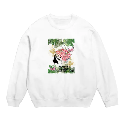 LIVING IN HARMONY WITH NATURE Crew Neck Sweatshirt