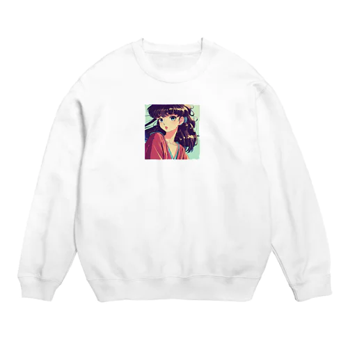 昭和レトロな少女、レト子。  Crew Neck Sweatshirt