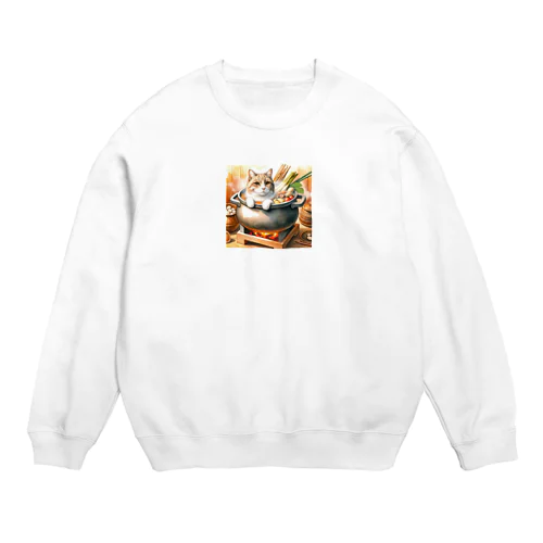 ねこにおでん Crew Neck Sweatshirt