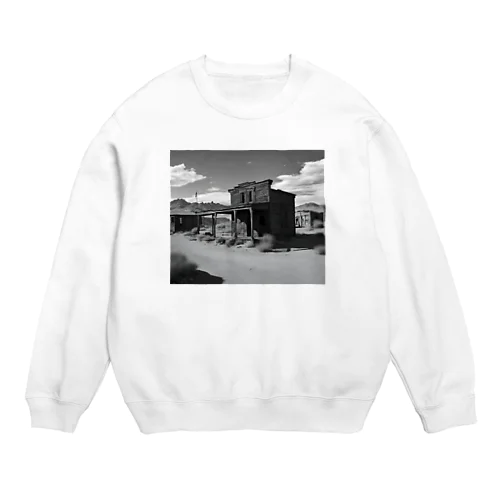 "Nostalgia Ville：さびれた町の魅力を感じるグッズ" Crew Neck Sweatshirt