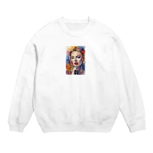 AI「Taylor Swift」水彩 Crew Neck Sweatshirt