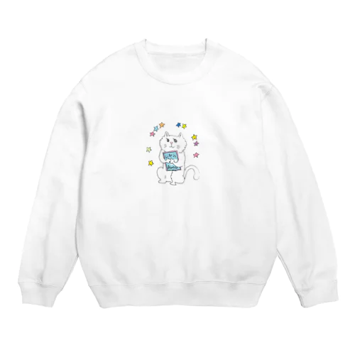 ライフイズビューティフルねこ Crew Neck Sweatshirt