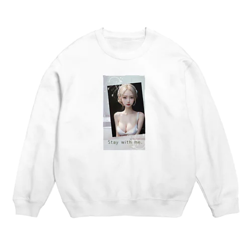 美女 図鑑（Stay with me.） Crew Neck Sweatshirt