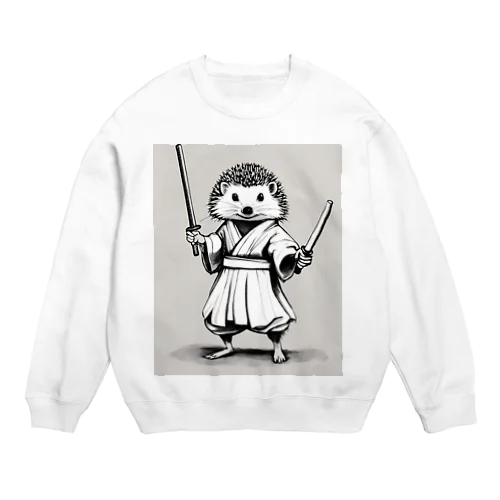 和服を着たハリネズミ Crew Neck Sweatshirt