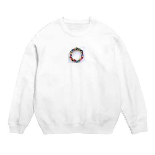 mie糸巻きボタンリースアート Crew Neck Sweatshirt