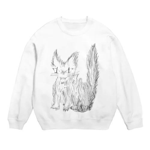 怒ってる猫 Crew Neck Sweatshirt