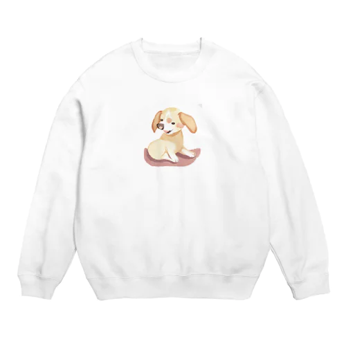 かわいい犬のイラストグッズ Crew Neck Sweatshirt