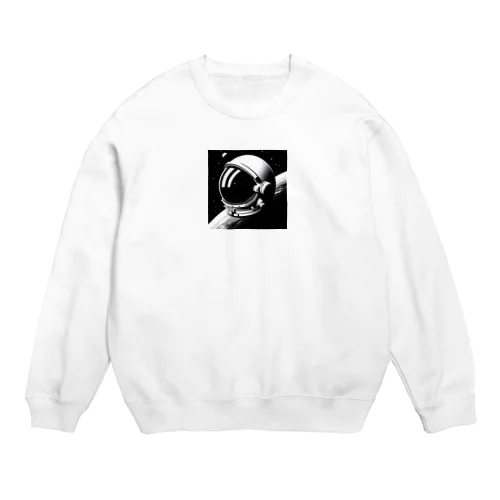 宇宙飛行士の眼差し Crew Neck Sweatshirt