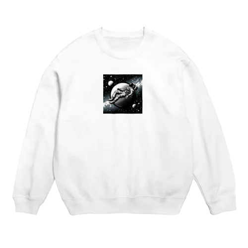 宇宙の浮遊 Crew Neck Sweatshirt