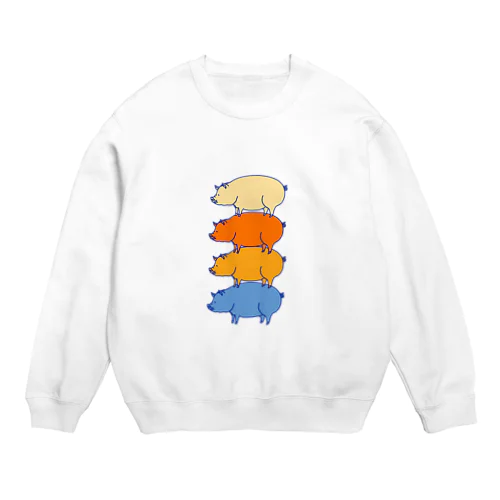 ブタちゃんズ Crew Neck Sweatshirt