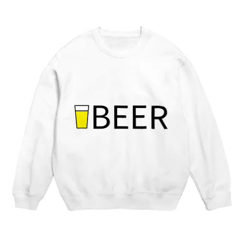 ビール_ロゴ(透過) Crew Neck Sweatshirt