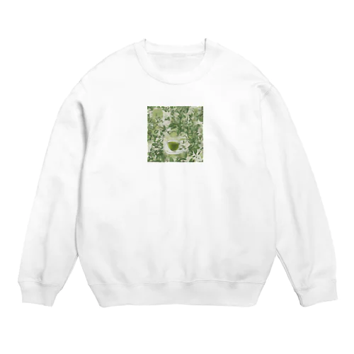 グリーンティーのアート　green tea art Crew Neck Sweatshirt