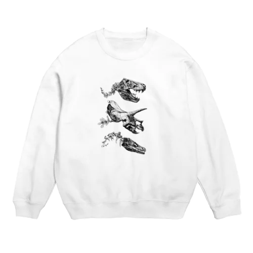 ティラノサウルス トリケラトプス ヴェロキラプトル Crew Neck Sweatshirt