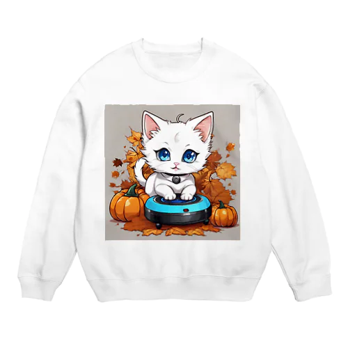 ハロウィンと白猫10 Crew Neck Sweatshirt