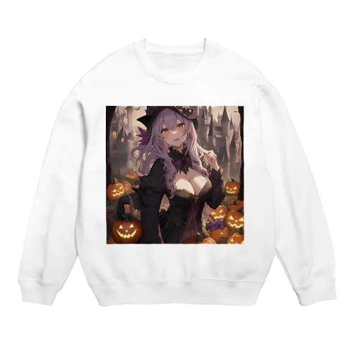 ハロウィン魔女 Crew Neck Sweatshirt