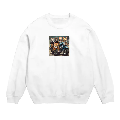 猫の暴走族 Crew Neck Sweatshirt