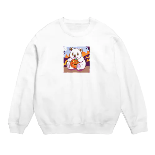 ハロウィンクマちゃん🎃 Crew Neck Sweatshirt