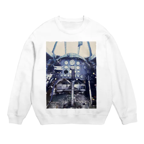 零戦のコックピット Crew Neck Sweatshirt