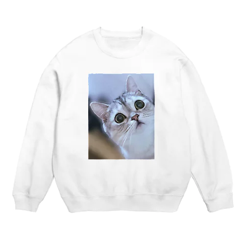 猫の名前はレオ Crew Neck Sweatshirt