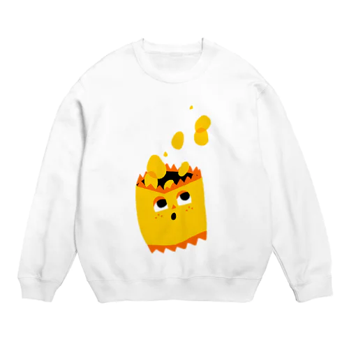 ポテチ大爆発 Crew Neck Sweatshirt