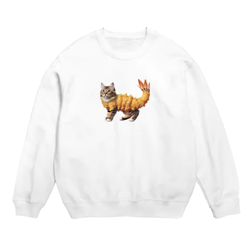 天ぷら猫 Crew Neck Sweatshirt