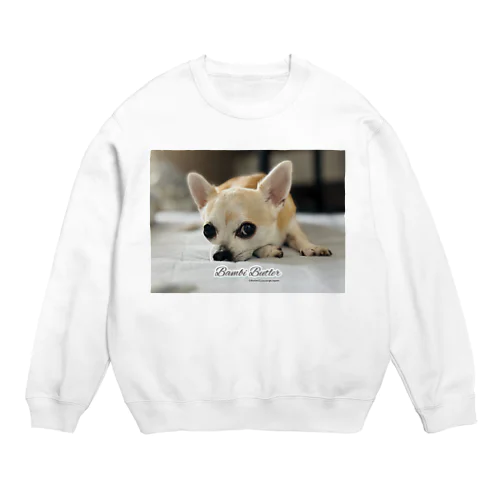 世界初！本物の犬執事・ドッグバトラーのバンビ君 Crew Neck Sweatshirt